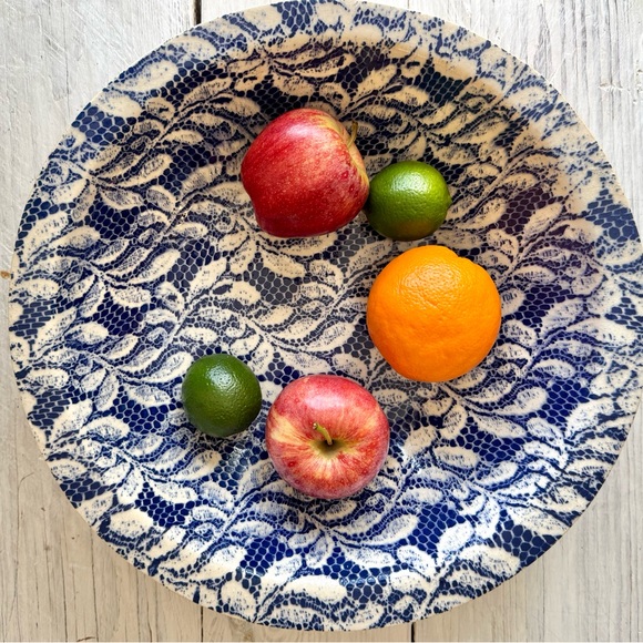 Terrafirma Other - Terrafirma Ceramics Fern Cobalt Large Handmade   Super Bowl Studio Pottery USA